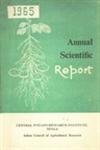 Annual Scientific Report of the Central Potato Research Institute Simla for the Year - 1965