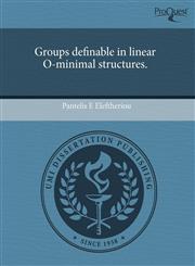 Groups definable in linear O-minimal structures.,1243753587,9781243753588