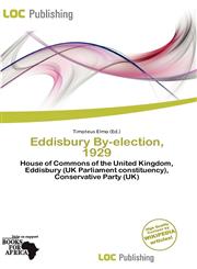 Eddisbury By-election, 1929,6137722104,9786137722107