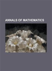 Annals of Mathematics,1236033574,9781236033574