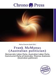 Frank McManus (Australian politician),6136905795,9786136905792