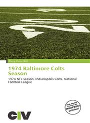 1974 Baltimore Colts Season,6136530546,9786136530543