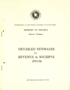 Detailed Estimates of Revenue and Receipts : 1995-96 On the Basis of Existing Taxes