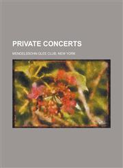 Private concerts,1234368943,9781234368944