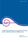 Mathematical Programming with Data Perturbations,0824700597,9780824700591