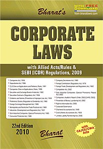 Bharat's Corporate Laws with Allied Acts/Rules, SEBI (ICDR) Regulations, 2009 (with Free Download) 22nd Edition,8177335855,9788177335859