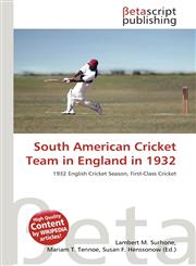 South American Cricket Team in England in 1932,6134844497,9786134844499