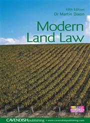 Modern Land Law 5th Edition,1859418457,9781859418451