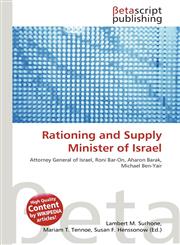 Rationing and Supply Minister of Israel,6135047264,9786135047264