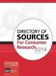Directory of Sources for Consumer Research, 2014 Edition,1935521292,9781935521297