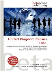 United Kingdom Census 1851,6135047558,9786135047554