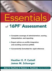 Essentials of 16PF Assessment,0471234249,9780471234241