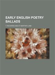 Early English Poetry Ballads,1151051225,9781151051226