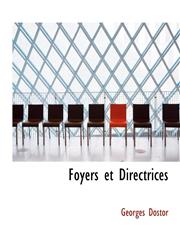 Foyers et Directrices,1115348965,9781115348966