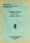 Studies in the Economics of Farm Management in Shahabad (Bihar) : Combined Report for the Years - 1960-61 to 1962-63