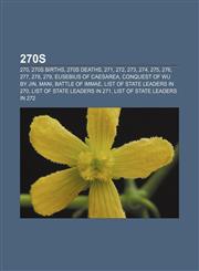 270s 270, 270s births, 270s deaths, 271, 272, 273, 274, 275, 276, 277, 278, 279, Eusebius of Caesarea, Conquest of Wu by Jin, Mani,1157755704,9781157755708