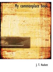 My commonplace book,1116050293,9781116050295