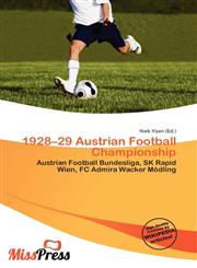 1928-29 Austrian Football Championship,6135725882,9786135725889