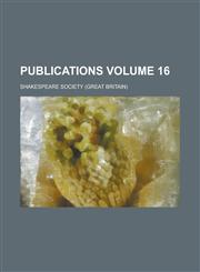 Publications Volume 16,1151494542,9781151494542