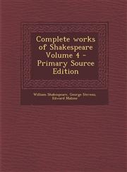 Complete Works of Shakespeare Volume 4 - Primary Source Edition,1287871550,9781287871552