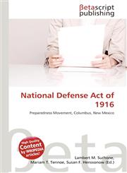 National Defense Act of 1916,6136142716,9786136142715