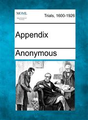 Appendix,127507362X,9781275073623