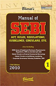 Bharat's Manual of SEBI ACT, Rules, Regulations, Guidelines, Circulars, etc. (with Free Download) 2 Vols. 17th Edition,817733591X,9788177335910