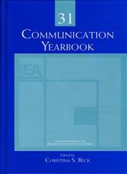 Communication Yearbook 31, Communication Yearbook,0805863583,9780805863581