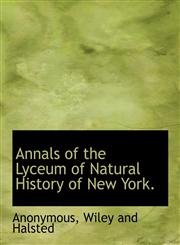 Annals of the Lyceum of Natural History of New York.,1140532413,9781140532415