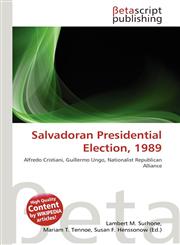 Salvadoran Presidential Election, 1989,6133541288,9786133541283