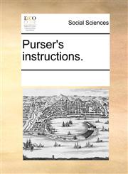 Purser's instructions.,1170742726,9781170742723