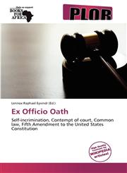 Ex Officio Oath,6135624288,9786135624281