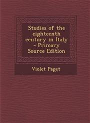 Studies of the Eighteenth Century in Italy - Primary Source Edition,1294408194,9781294408192