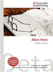 Alice Herz,6134443964,9786134443968