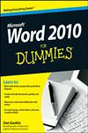 Word 2010 for Dummies,0470487720,9780470487723