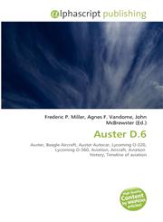 Auster D.6,6134307742,9786134307741