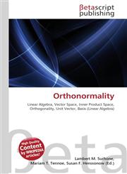 Orthonormality,6131296693,9786131296697