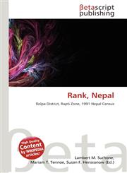 Rank, Nepal,613479662X,9786134796620