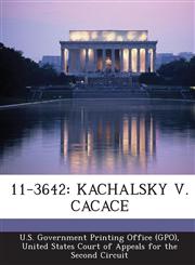 11-3642 Kachalsky V. Cacace,1294256637,9781294256632