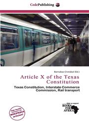 Article X of the Texas Constitution,6137719502,9786137719503