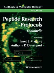 Peptide Research Protocols Endothelin,0896039935,9780896039933