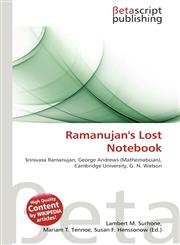 Ramanujan's Lost Notebook,6131365180,9786131365188