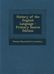 History of the English Language - Primary Source Edition,1293297062,9781293297063