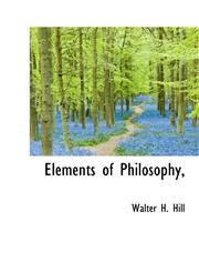 Elements of Philosophy,,1117402878,9781117402871