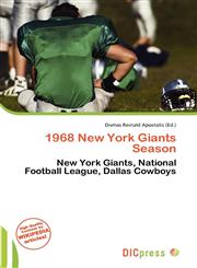 1968 New York Giants Season,6136577240,9786136577241