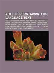 Articles containing Lao language text List of sovereign states, Areca nut, Dill, Mekong, ASEAN, Lao language, Hanuman, Ravana,1233268945,9781233268948