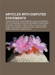Articles with disputed statements Thomas Beecham, John Barbirolli, Malcolm Sargent,1233051822,9781233051823