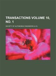 Transactions Volume 10, no. 1,1151855847,9781151855848