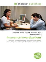 Insurance Investigations,6135652915,9786135652918