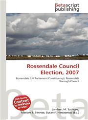 Rossendale Council Election, 2007,6135202480,9786135202489